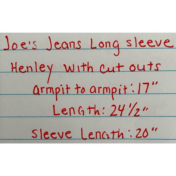 Joe's Jeans Long Sleeve Henley‎ Top Size S Brown Casual W/ Elbows Cutouts Y2K - Picture 11 of 11